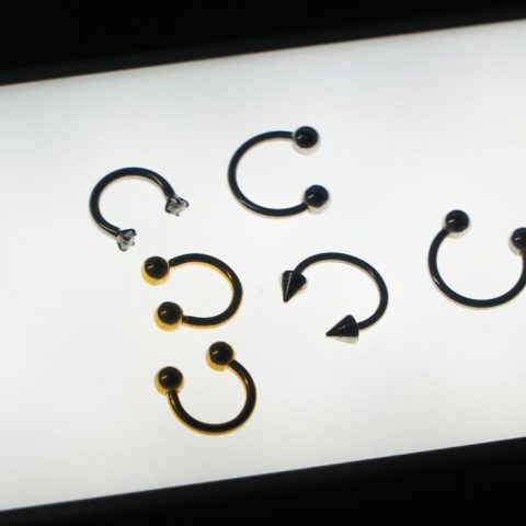 Circular barbells and horseshoe rings