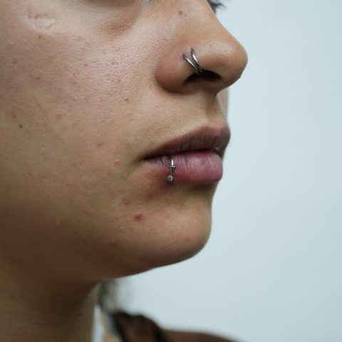 Nostril piercing at SAE Collective Studio in Uluwatu, Bali